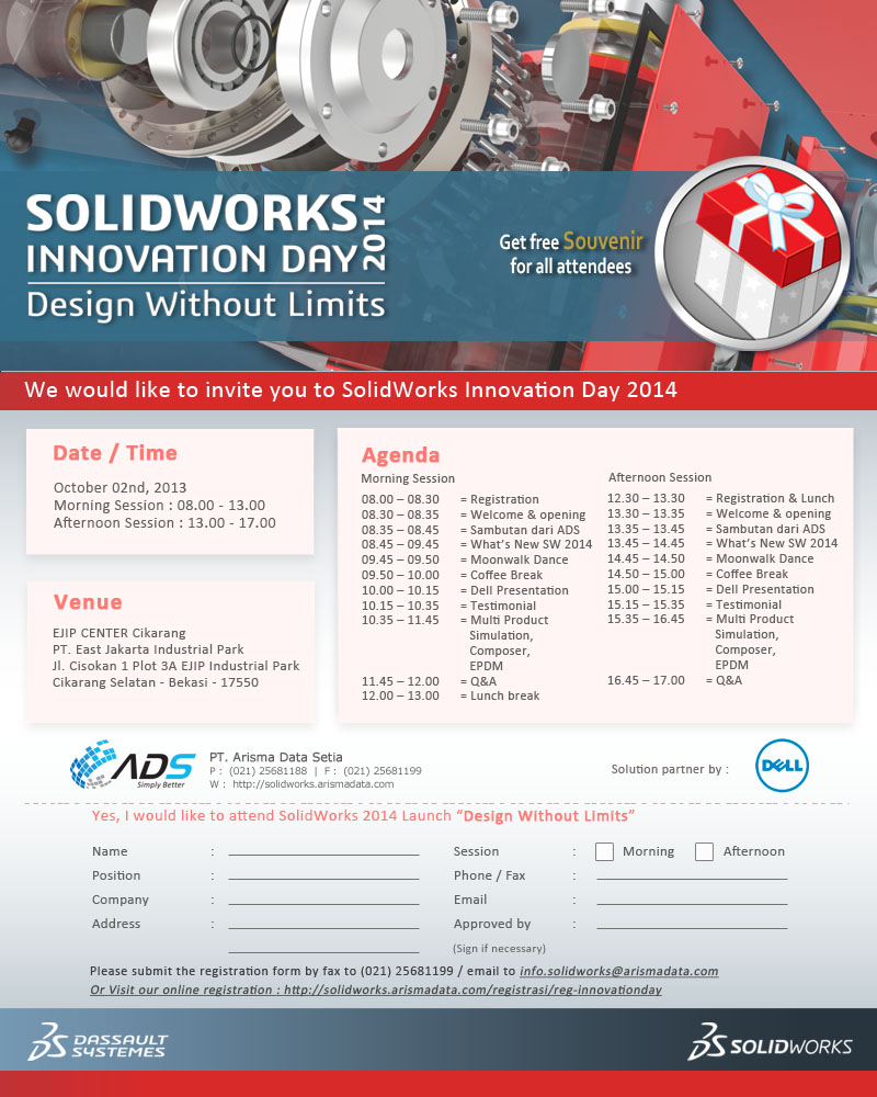 SolidWorks 2014 Innovation Day – Invitation – Reseller SolidWorks Indonesia